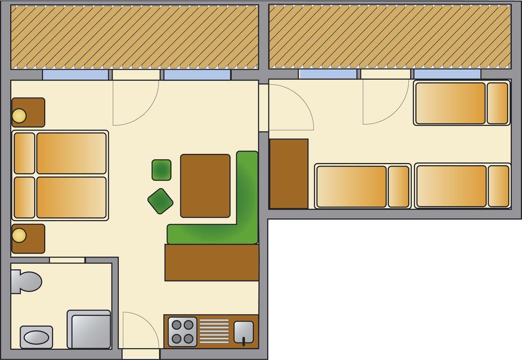 Appartement met 2 Slaapkamers en Balkon